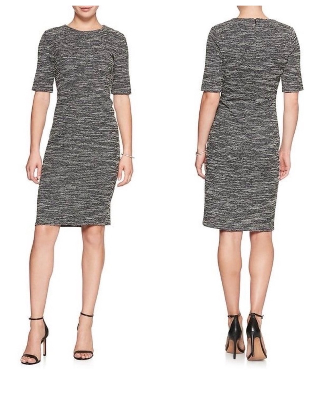 Banana Republic Women’s Heathered Gray Knit Sheath Dress - Size 2